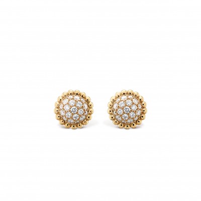 VAN CLEEF ARPELS PERLÉE DIAMOND EARRINGS VCARO9PG00
